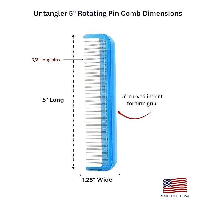 Pet Comb (5", Sky Blue)