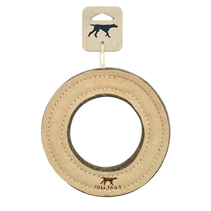 Tall Tails Ring Natural Leather Fetch Toy for Dogs