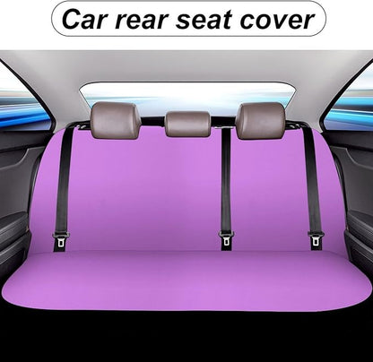 Men's Padded Rear Bench Car Seat Cover, Universal Fit Auto Soft Back Seat Cover, Dirt Proof Dog Car Back Seat Cover for Trucks SUV Compatible with Light Purple