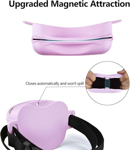 Pet Training Snack Pouch with Clicker 2.0 Upgraded Magnetic Closure, 1.66 Cup Silicone Belt for Dog Treats，Perfect for Exercising and Walking