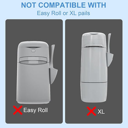 2 IN 1 Genie Refill Bags for Dog Cat 4 Pack - Total 112FT Lasts Up to 16 Months - Superior Odor Control for Dog Poop Cat Litter Bags - Pet Waste Refill Bags Fits Pet Genie and Litter Genie Pails