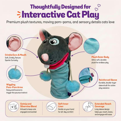Meow Mitt Wearable Cat Wrestling Glove Puppet - Mouse - Image 6