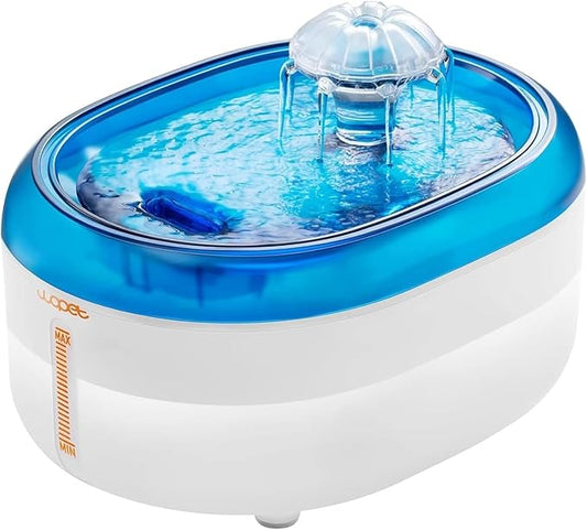 WOPET Cat Water Fountain, 67oz/2L Automatic Pet Water Dispenser for Cats & Small Dogs, Ultra Quiet Sleep-Friendly Pump, BPA-Free, 2 Flow Modes, Visible Water Level, 3-Stage Filtration