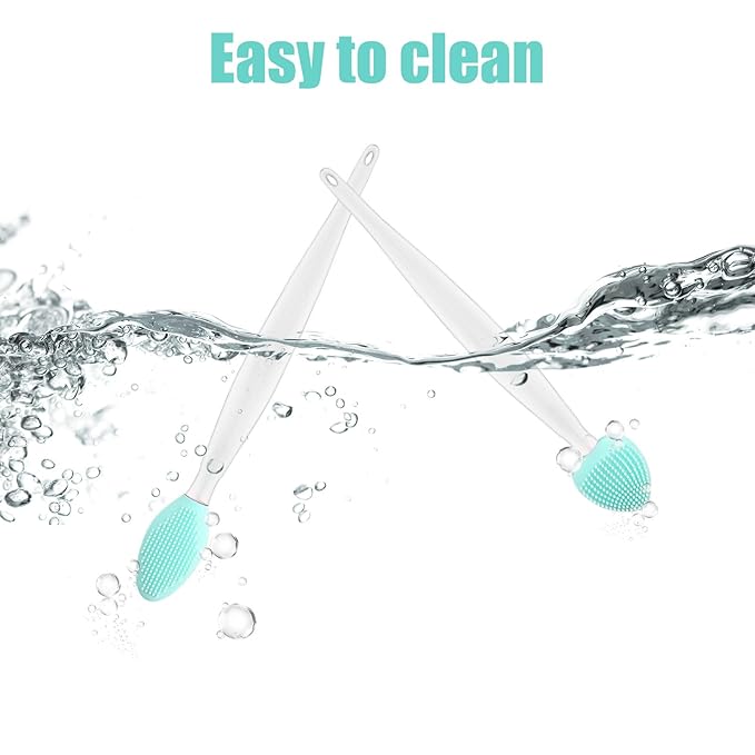 4pcs Cat Acne Brush Set, 2 Styles Double-Sided Scraper Silicone Soft Cat Brush Dual Sided Black Seed Exfoliating Cleaning Brushes for Pet Chin Acne and Blackhead