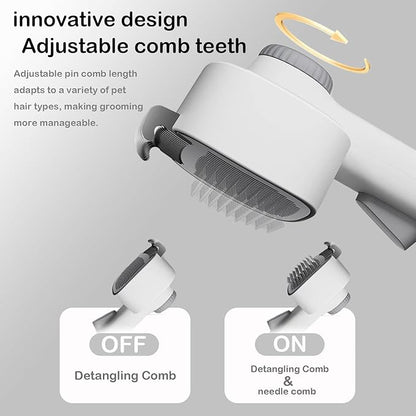 2-in-1 Pet Deshedding Brush Cat Dematting Comb for Dog and Cat Hair Removal Supplies for Shedding Long & Short Hair Massage Grooming Tools Easy to Remove Loose Undercoat,Matted Fur & Tangles