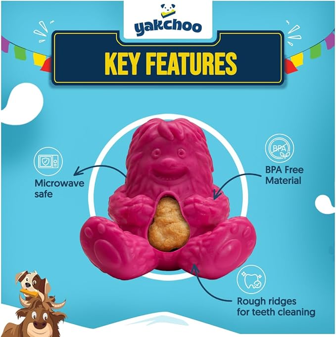 Treatoy for Dogs (Blue) | BPA Free Interactive Chew Toy with Natural Himalayan Cheese Treat | Durable, Gentle on Gums, Fun Training & Dental Toy | Includes 5 Yak Cheese Nuggets