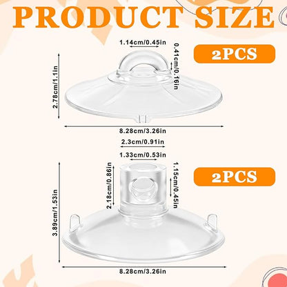 4 PCS Cat Window Perch Suction Cup Strong Cat Window Bed Seat Replacement Suction Cup Perch Powerful Cats Windows Bed Replacement Suckers for Hammock Hanging Pet Supplies Indoors,2 Styles