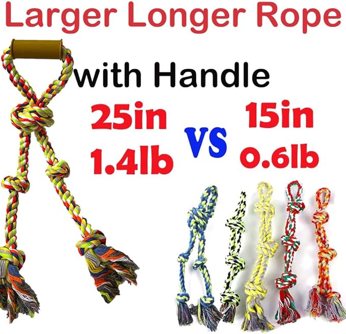 Extra Large Dog Rope Toys for Aggressive Chewers, Tug of War, Durable, Heavy Duty, XL Dog Chew Rope
