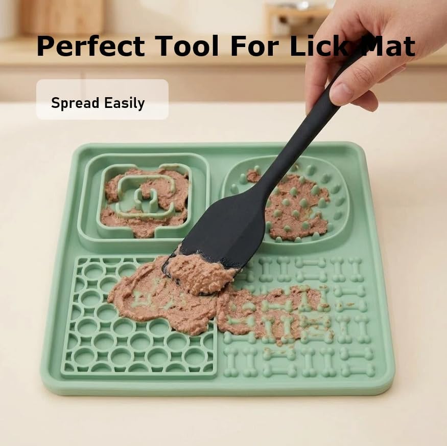 Lick Mat for Dogs and Cats, Cat Slow Feeder Silicone Cat Lick Mat with Suction Cups, Slow Feeder Licking Pad for Anxiety Relief and Boredom Reducer (Green) - Image 6