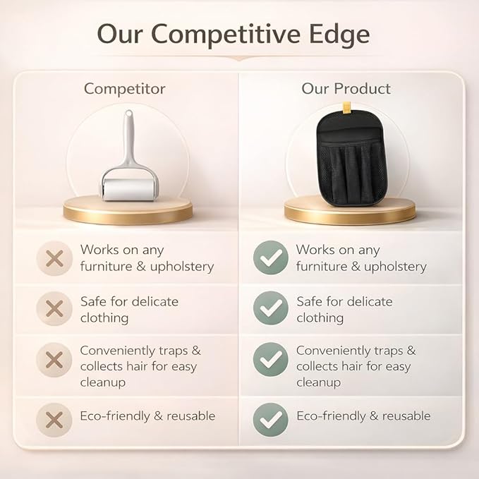 Purrmitive Upgraded Pet Hair Removal Gloves for Cats & Dogs, Five-Finger Electrostatic Reusable Magic Brush for Effortless Pet Hair Remover Tool on Carpet, Clothing, Laundry, Couch, Car Seat (Black)