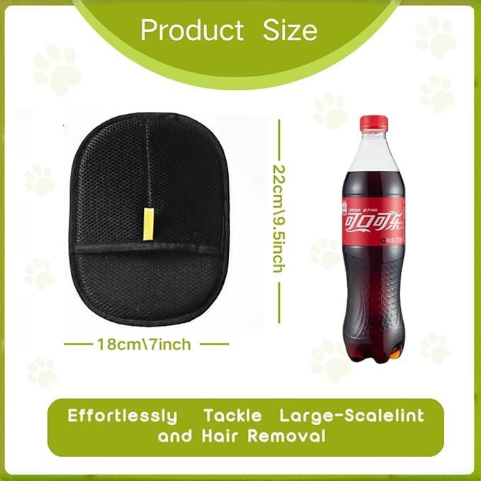 Pet Hair Removal Glove for Dogs and Cats - Electrostatic Pet Hair Gloves &Pet Hair Remover Tool for Furniture, Car Seats, Clothing, Couch, Carpet