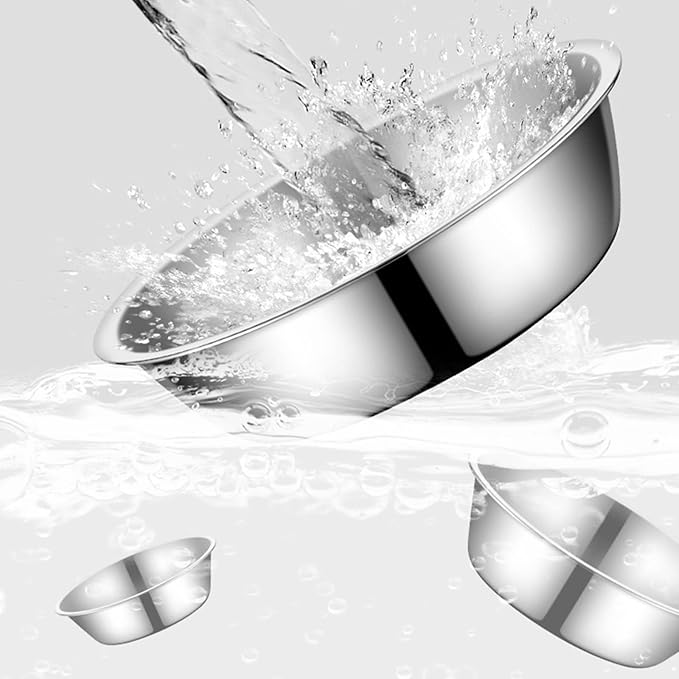 Dog Bowl Large Capacity Dog Bowl Stainless Steel Pet Feeding Bowl Cat and Dog Food Drinking Bowl Metal Feeding Bowl