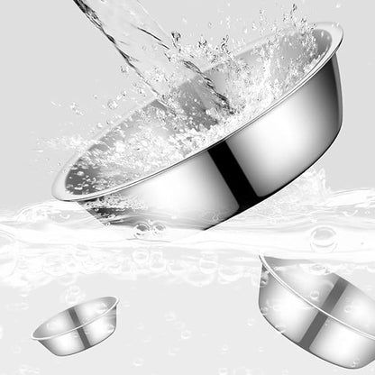Dog Bowl Large Capacity Dog Bowl Stainless Steel Pet Feeding Bowl Cat and Dog Food Drinking Bowl Metal Feeding Bowl