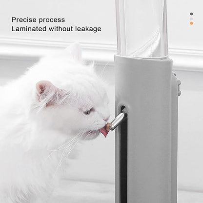 Pet Standing Water Dispenser 680ml, Automatic Detachable Pet Drinking Feeder Cat Dog Standing Bowl Automatic Feeding Water Height Adjustable Drinking Bottle Feeder for Small Cats Dogs
