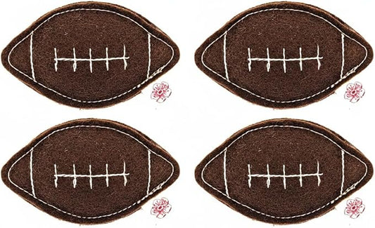 Catnip Toy – Football Shape, Organic Catnip, 100% Wool Felt, Grown & Made in The USA - Football, 4 Pack