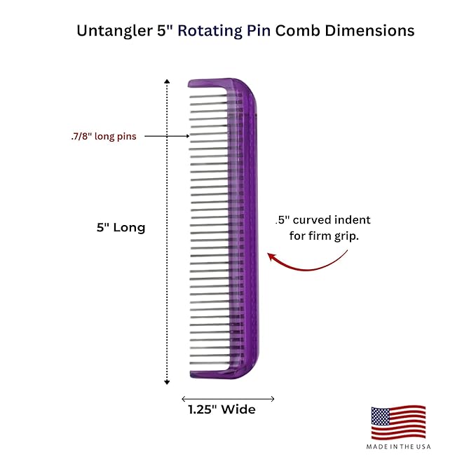 Pet Comb (5", Royal Purple)