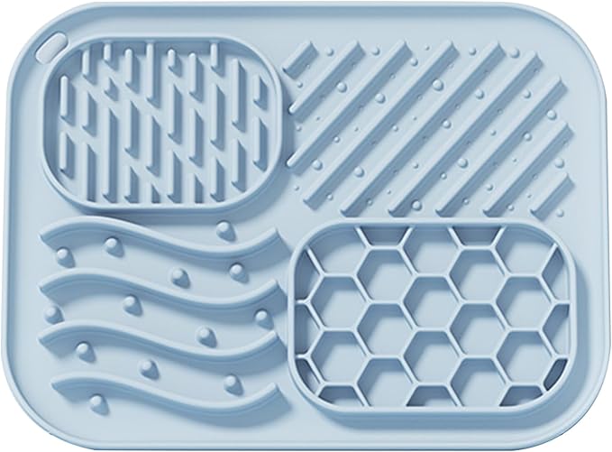 Non-Slip Silicone Mat, Puzzle Feeding Tray for Pets, Medium Size Treat Enrichment Tool, Suction Base Food Puzzle Detail, Dog Cat Feeding Category Accessory, Interactive Pad