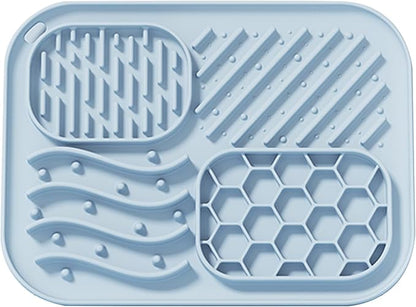 Non-Slip Silicone Mat, Puzzle Feeding Tray for Pets, Medium Size Treat Enrichment Tool, Suction Base Food Puzzle Detail, Dog Cat Feeding Category Accessory, Interactive Pad