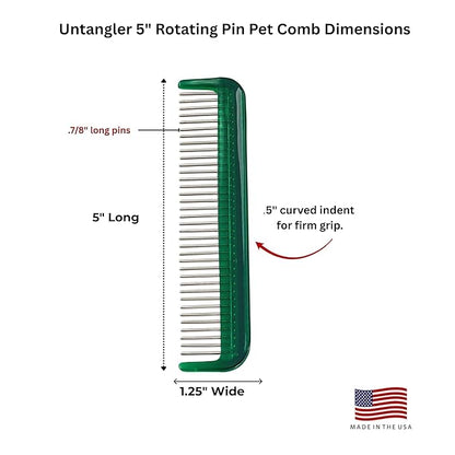 Pet Comb (5", Forest Green)