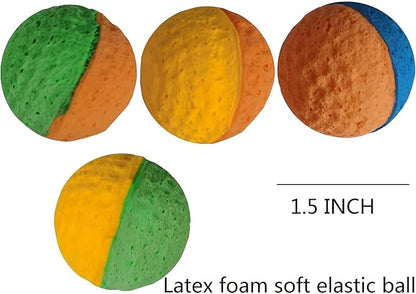 YnFag 24 Pack Foam Soccer Balls Cat Toys for Indoor Cats Cat Balls (24Pcs Two-Color Golf)