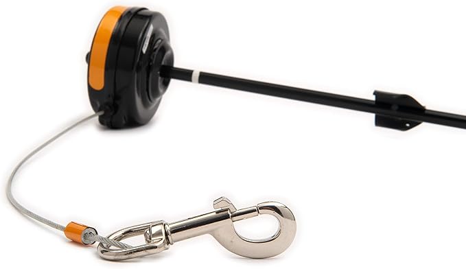 Lixit® Bracket Mount and Stake Retractable Leash Tie Outs for Dogs (Small (Pack of 1), Stake)