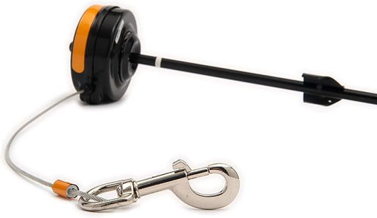Lixit® Bracket Mount and Stake Retractable Leash Tie Outs for Dogs (Small (Pack of 1), Stake)