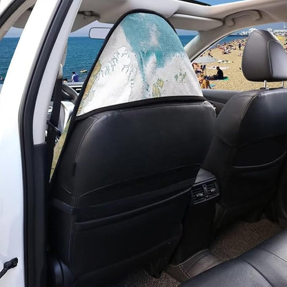 Coldinair World Map Towel Seat Covers for Cars,SUVs,Trucks,Waterproof Sweating Car Front Seat Protector Cover Universal Fit