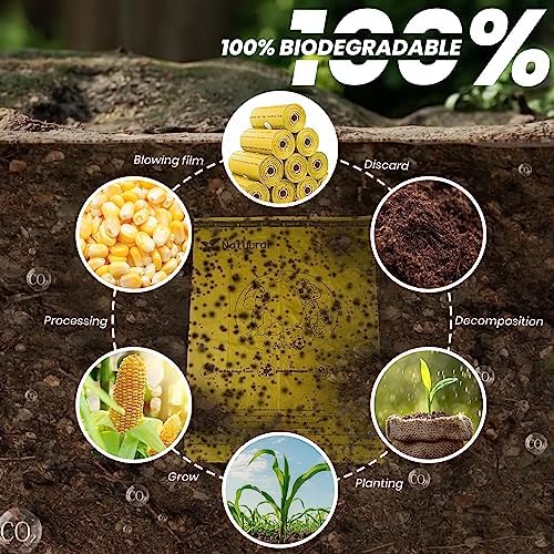 Dog Poop Bags Rolls-600 Counts, 40Rolls, Biodegradable Poop Bags Made of Cornstarch, 100% Leak Proof and Easy to Open (Yellow) - Image 6