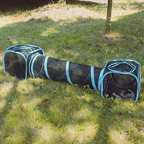 INTURN Cat Furniture Tent for Indoor and Outdoor Playpen Portable Cat Tunnels, Outdoor Kennel (2 Cube + Tunnel) - Image 5