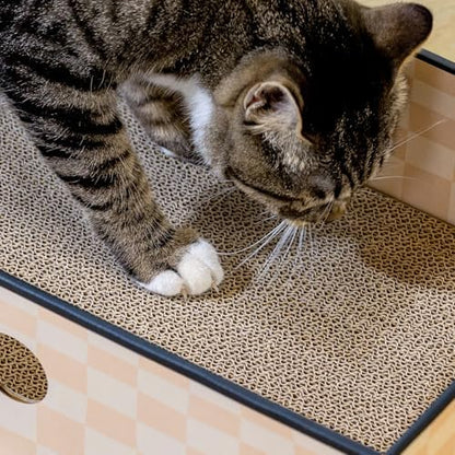 Conlun Cat Scratcher Box, Cardboard Pad, Bed for Indoor Cats, Chessboard - Image 5