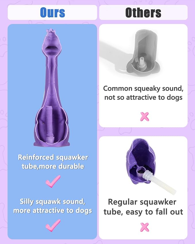 Dog Toys Squeaky, Funny Animal Interactive Latex Rubber Squeak Pet Toy Pack for Puppy Small Medium Breed Dogs