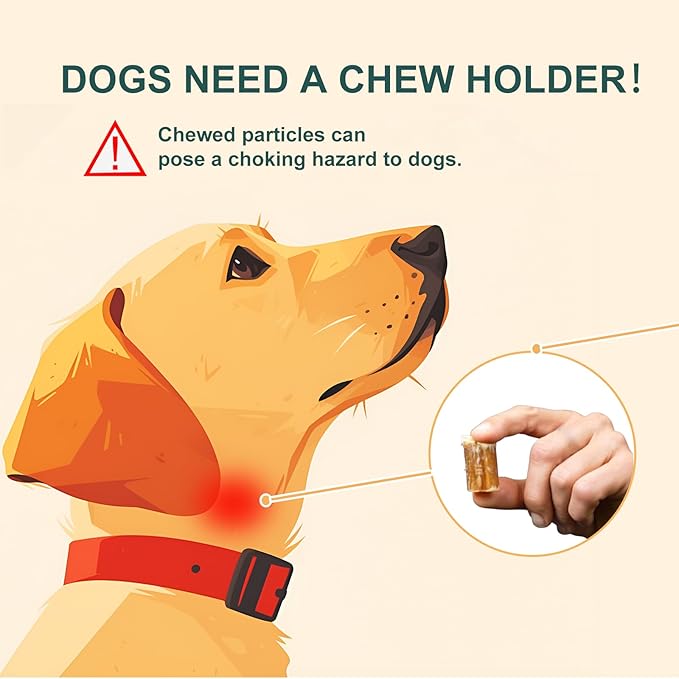 Bully Stick Holder for Large Dogs 55+ lbs – Heavy Duty Chew Toy & Anti-Choking Treat Holder, BPA-Free Adjustable Clamp for Aggressive Chewers, Dishwasher Safe, Promotes Dental Health