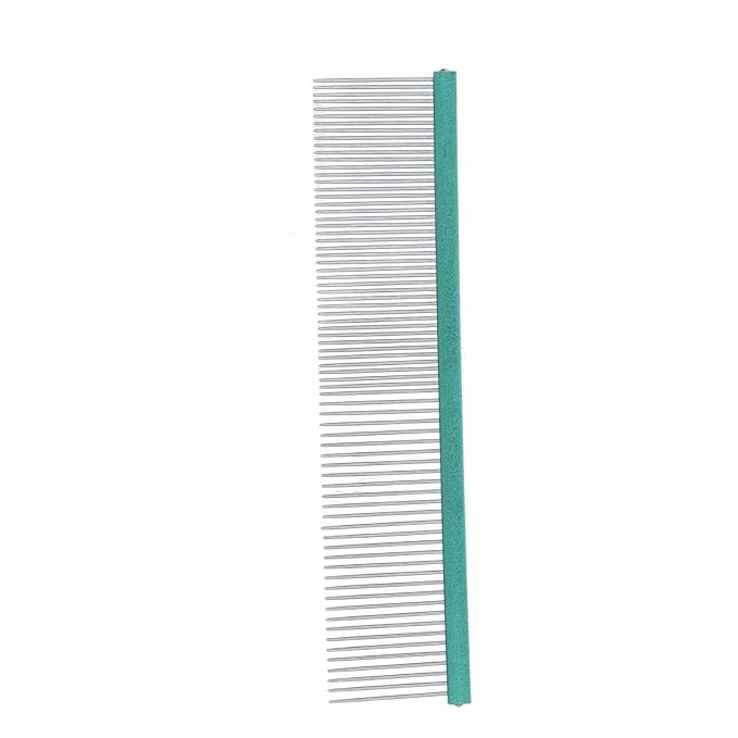 Generic Greyhound Comb for Dogs, Metal Dog Comb with Rounded Ends, Green