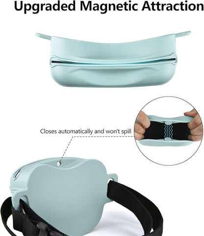 Pet Training Snack Pouch with Clicker 2.0 Upgraded Magnetic Closure, 1.66 Cup Silicone Belt for Dog Treats，Perfect for Exercising and Walking