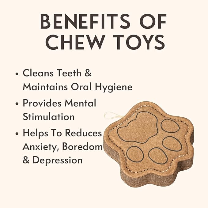 Natural Jute Dog Chew Toy – Tough Paw-Shaped Puppy Teething Toy, Durable & Safe Chew for Small, Medium & Large Dogs, Tug & Interactive Training & Play Toy
