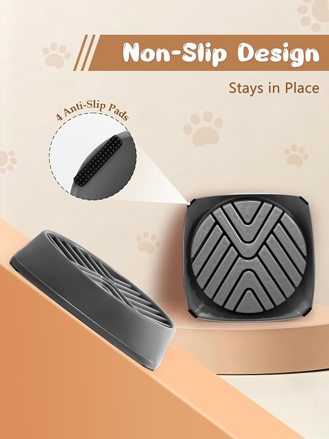 KASBAH Slow Feeder Dog Bowls Large Breed, 5 Cups Capacity for Wet & Dry Food, Puzzle Maze Bowl for Fast Eaters, Non-Slip Base, BPA Free, Helps Prevent Bloat and Aid Digestion