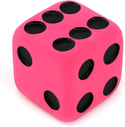 CHIWAVA 4 Pack 1.7" Squeaky Latex Dog Toys Dice Puppy Fetch Interactive Play for Small Dogs