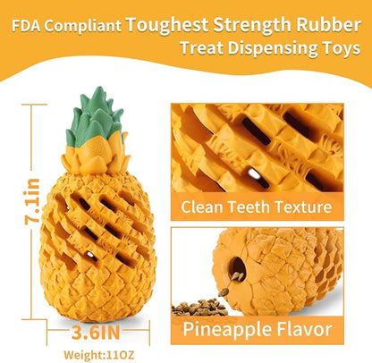 Upgrade Dog Toys for Large Dogs, Dog Chew Toys for Medium Large Dogs to Keep Them Busy,Dogs Dental Chew Clean Dispensing Toys Pineapple Shape Design