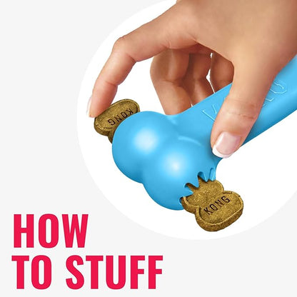 KONG Puppy Goodie Bone - Stuffable Toy for Small Puppy - Natural Rubber Chew for Puppies - Toy for Teething - for Small Puppies - Blue