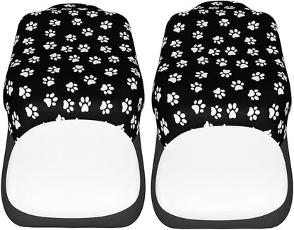 Foruidea Dog Paw Print Car Seat Covers Universal 2 Pcs Auto Front Seat Cover Fit Most Cars,SUV,Sedan,Trucks