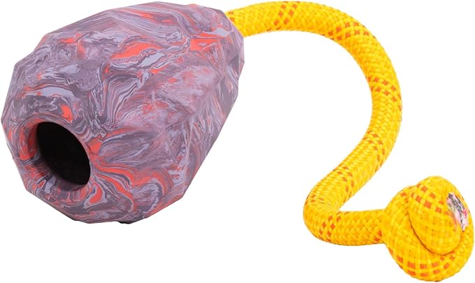 Ruffwear, Huck-a-Cone Dog Toy – Durable Tug, Throw & Fetch Toy with Knotted Rope Handle, Interactive Play for Dogs, Purple Orchid