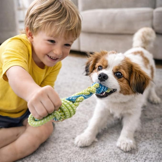 6 Pack Rope Toys for Dogs, Dental Cleaning, Teething Relief for Puppies, Boredom Reduction,Cotton Dog Teething Toys for Instinctual Play (Basket not Included)