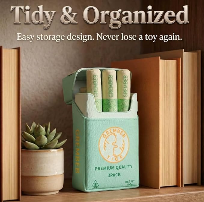 Cat Toys Kitten Catnip Chew Indoor Cats Stick Toy Gifts Filled with 45000mg A+ 100% Organic Catnip Teething Interactive Kitty Kicker Self Play Plush Stress Relieve Dental Care