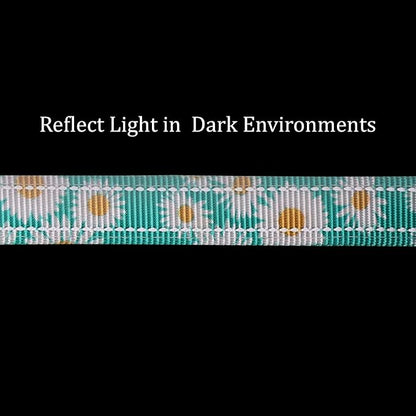 Hands Free Dog Leash, No Pull Bungee Dog Running Waist Leash, with Car Seat Belt, Reflective Stripes, Heavy Duty for Medium and Large Dogs. (Daisy Green, Large)