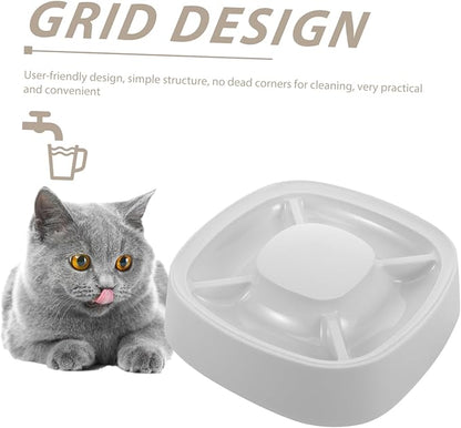Mipcase Cat Food Water Bowl Multi-Functional Slow Feeder for Dogs and Cats Compartments for Multiple Pets Easy to Pet Feeding Bowl