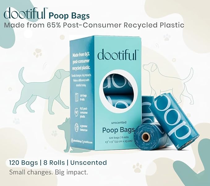 Dog Poop Bags - 240 Unscented Bag, 65% Recycled Materials, Tear Resistant Pet Bags for Poop - 16 Rolls, 100% Leak Proof - Extra Thick, Eco-Friendly Doggie Waste Bags for Hassle-Free Cleanup - Outdoor