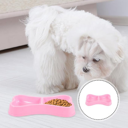 Pet Bowl Cat Water Bowls Dog Food Container Practical Dog Bowl Food Holder Feeding Bowls Double Puppy Feeder Small and Medium s The Plastic