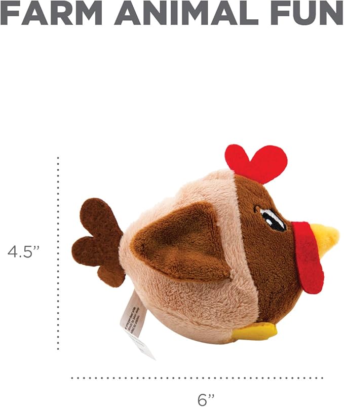 Outward Hound Fattiez Chicken Plush Squeaky Dog Toy, XS