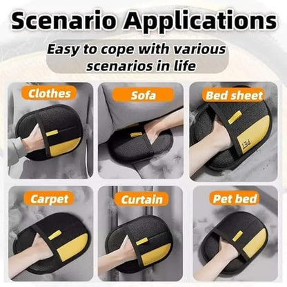 Pet Hair Removal Glove 3 Pack for Dogs & Cats, Reusable Electrostatic Grooming Mitt, 5-Finger Pet Hair Remover for Furniture, Couch, Carpet, Clothes & Car Seat