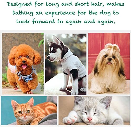Dog Cat Pet Grooming Brush - Silicone Massage Brush for Deshedding and Bathing, Anti-Slip Rubber Shampoo Brush for Long & Short Hair Dogs and Cats (Orange) - Image 6